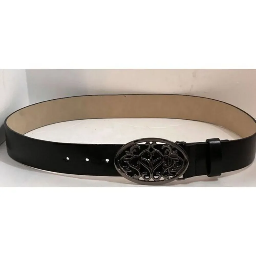 Steve MaddenWomen's  Black Belt Faux Leather Size M 40